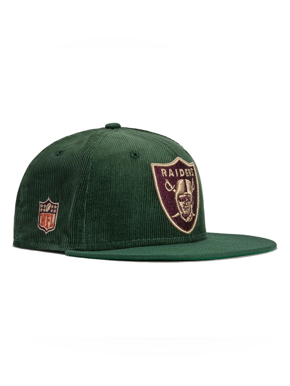 Hat Club Corduroy Dreams Raiders New Era 59Fifty Green Fitted 7 1/8